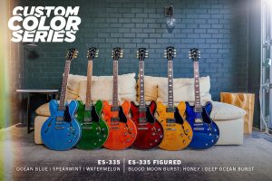 Gibsonの多彩なカラーを揃えた『Custom Color Series』に『ES-335』と『ES-335 Figured』が各3色ずつ追加