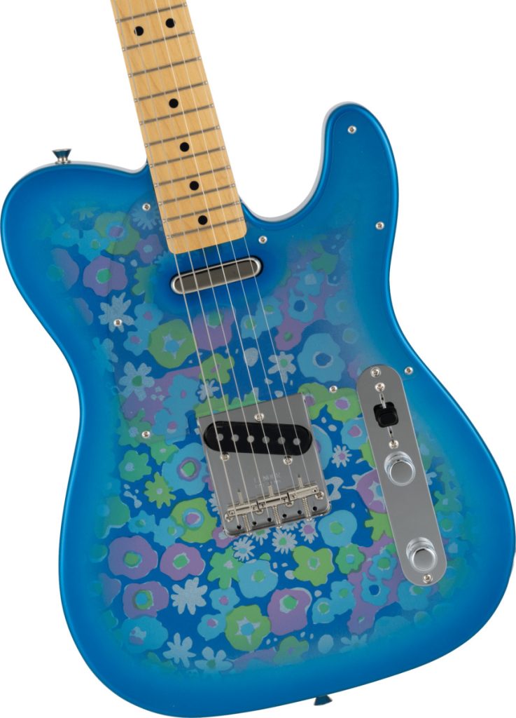 【最終値下げ！】ブルーフラワー ギター TL-Blue Flower フェンダー、1960年代フラワーパワーにインスパイアされたBlue
