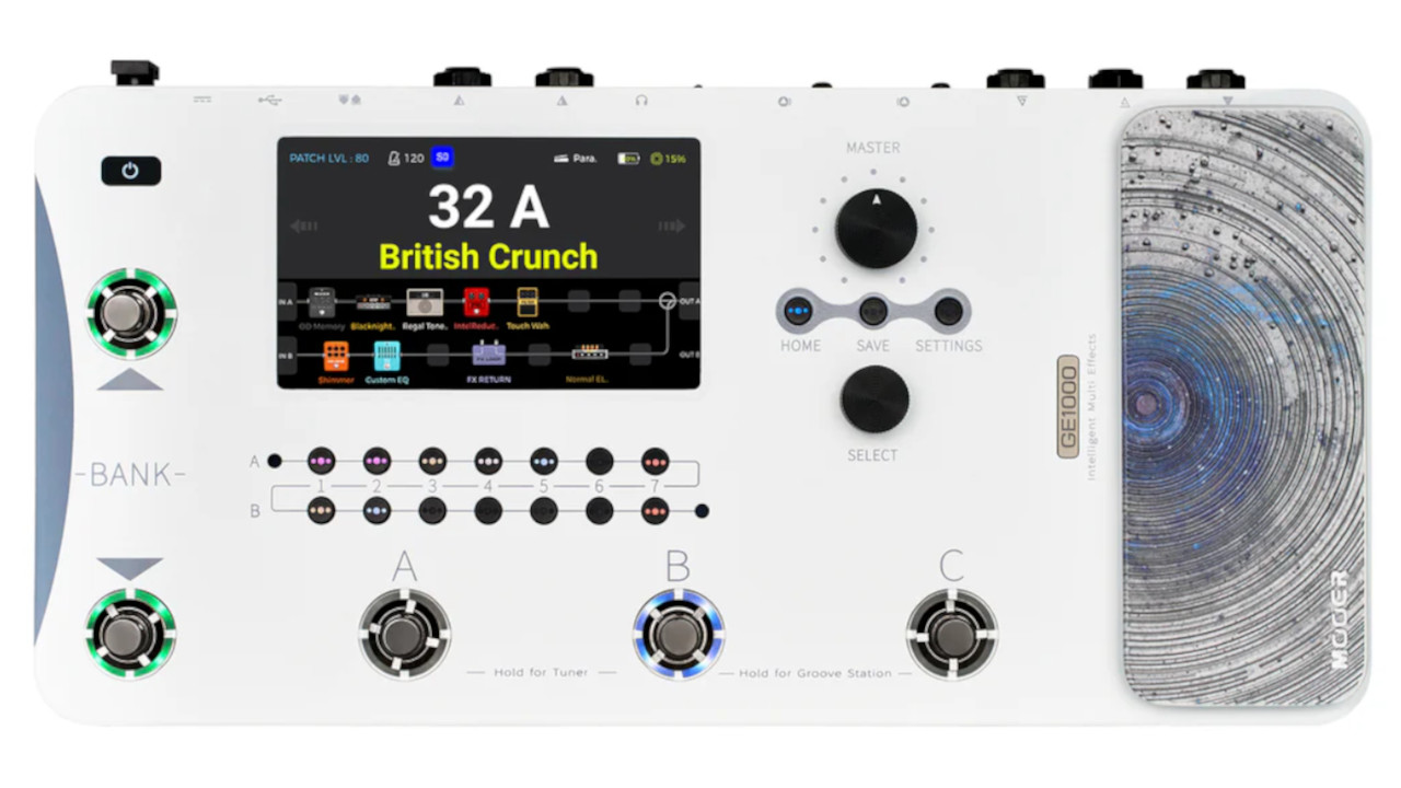 Mooer　GEシリーズ最新型「GE1000 White」登場｜柔軟な操作性と拡張性を両立