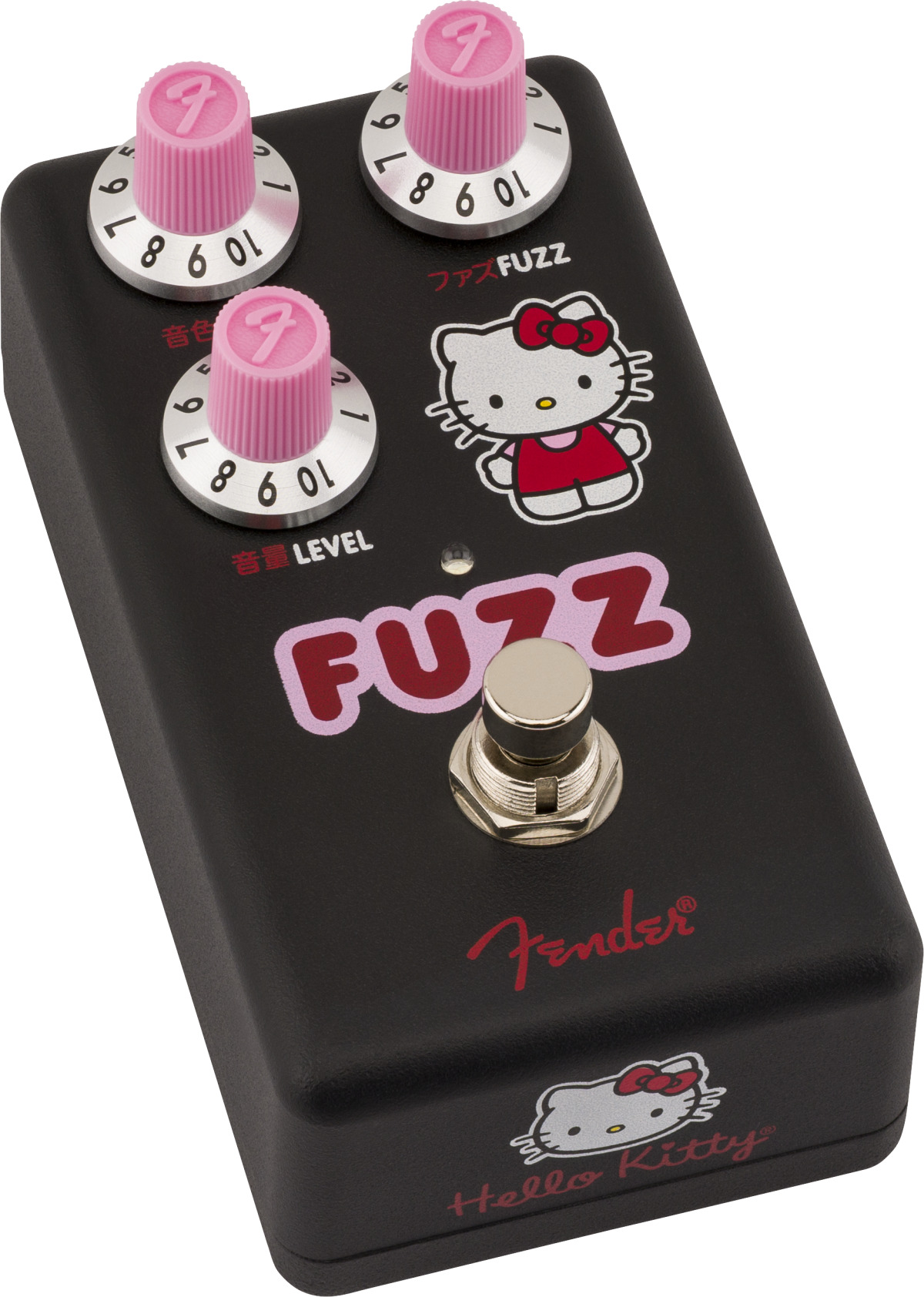 Fender x Hello Kitty Fuzz Pedal Black｜可愛らしさと轟音を兼ね備え