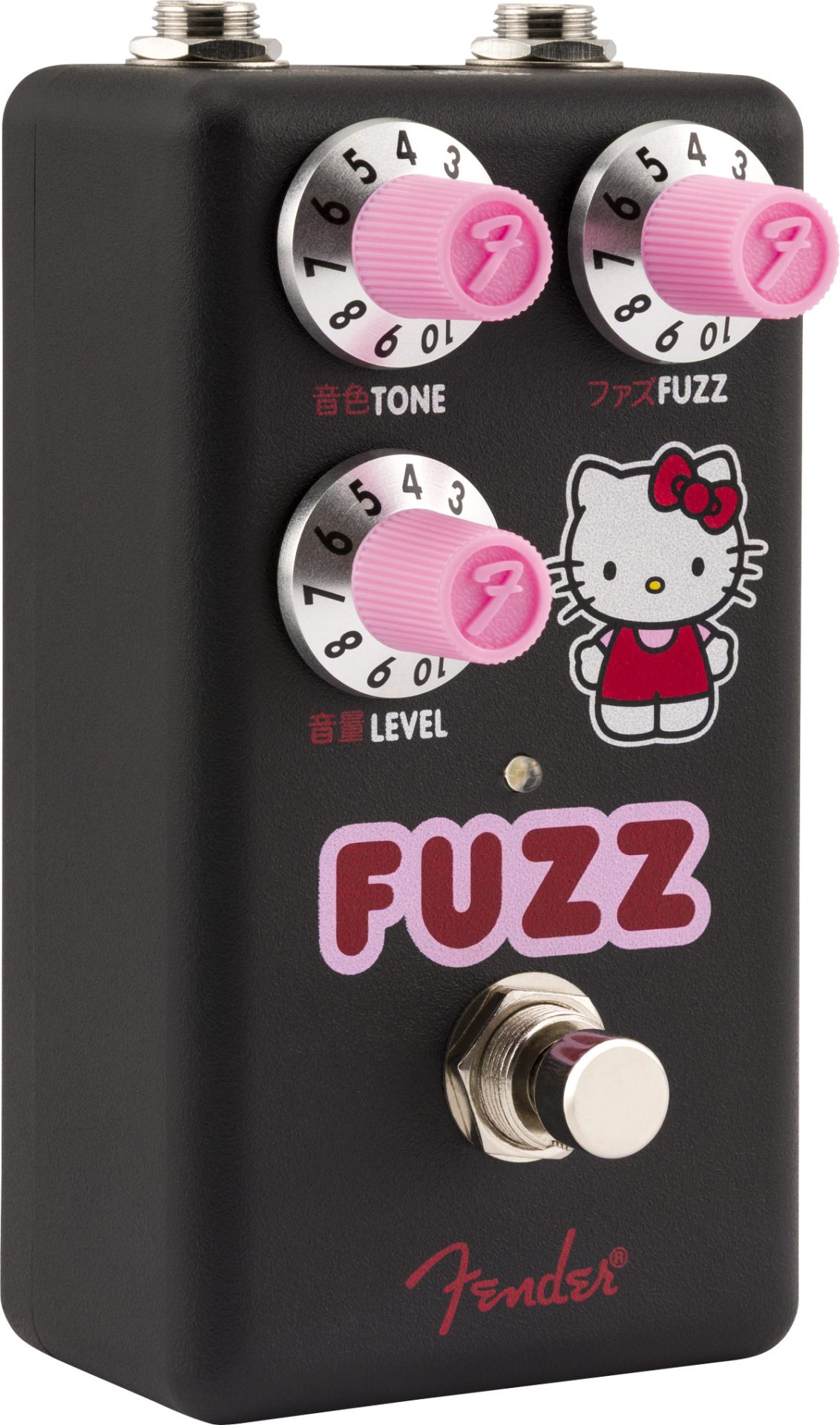 Fender x Hello Kitty Fuzz Pedal Black｜可愛らしさと轟音を兼ね備え