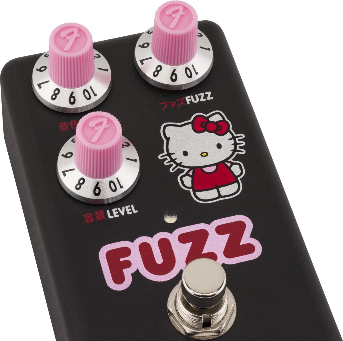 限定品　Fender Hello Kitty Fuzz ブラック　エフェクター Fender x Hello Kitty Fuzz Pedal Black｜可愛らしさと轟音を兼ね備え