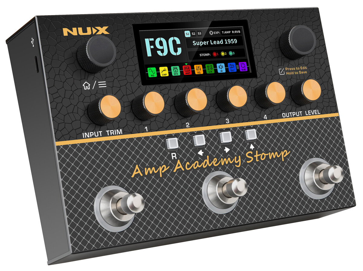 NUX Amp Academy Stomp｜多機能アンプモデラー | ギタセレ（Guitar