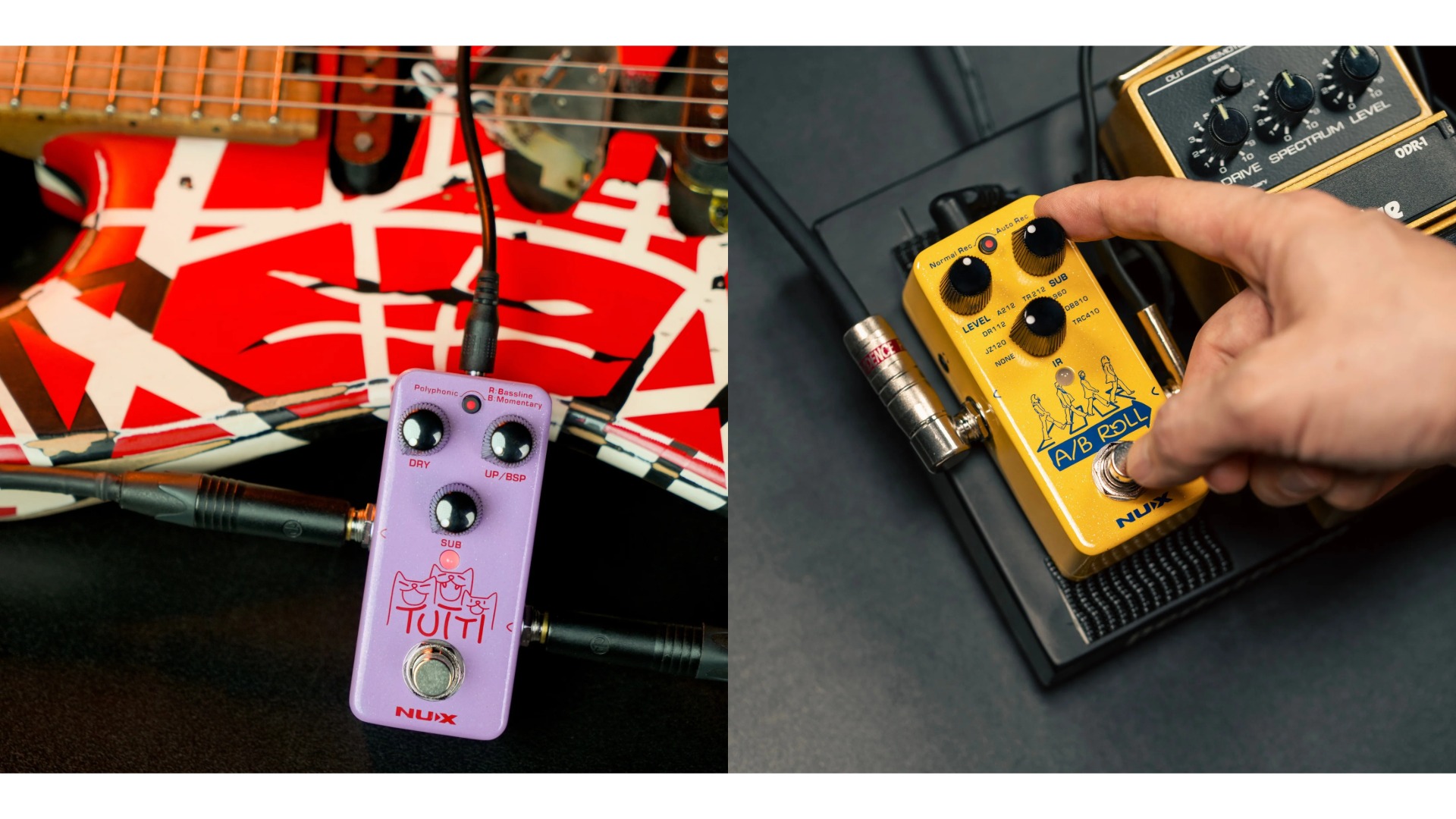 【新製品】NUXからミニサイズの強力な2ペダルが登場！オクターバー「TUTTI」＆多機能ルーパー「A/B ROLL」