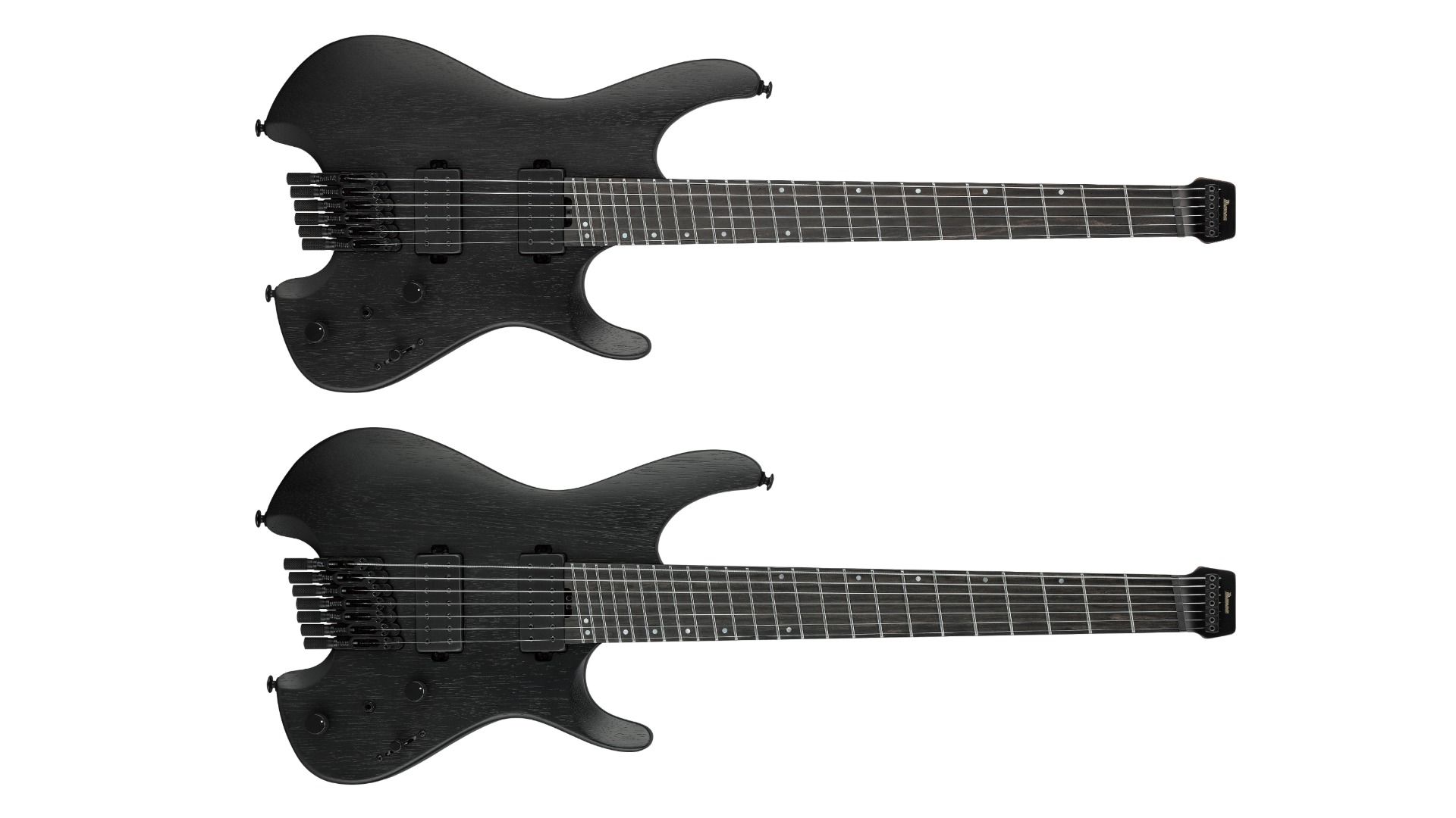 【Ibanez】“黒”に染まった限定ヘッドレス！エボニー指板＆スラント・フレット採用の「QX52B-WK / QX527B-WK」が登場！