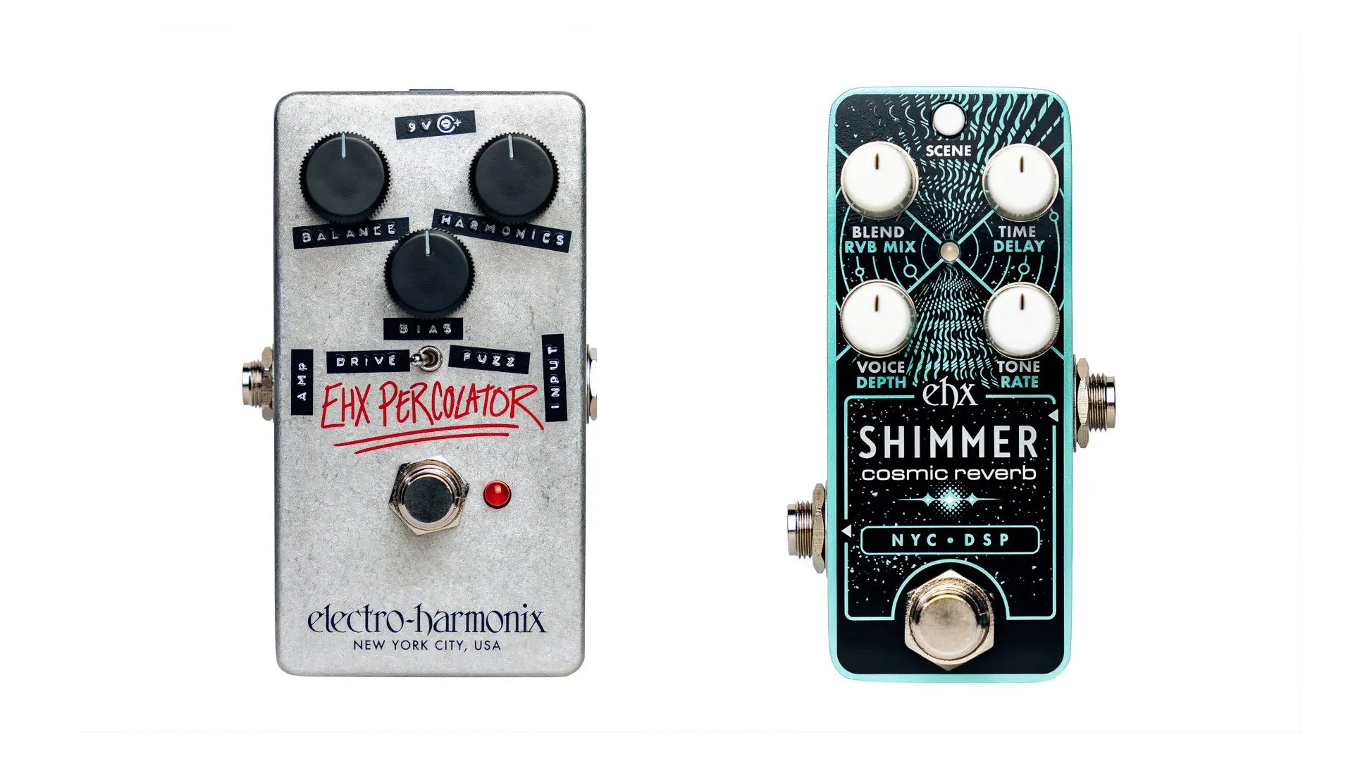 Electro-Harmonixより、多彩なファズペダル「PERCOLATOR」と幻想的シマーリバーブ「PICO SHIMMER」が発売！