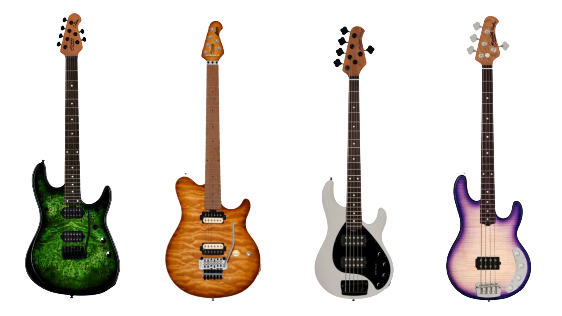 【Sterling by Music Man】ジェイソン・リチャードソンモデルやStingRayの5弦＆新カラーが仲間入り！