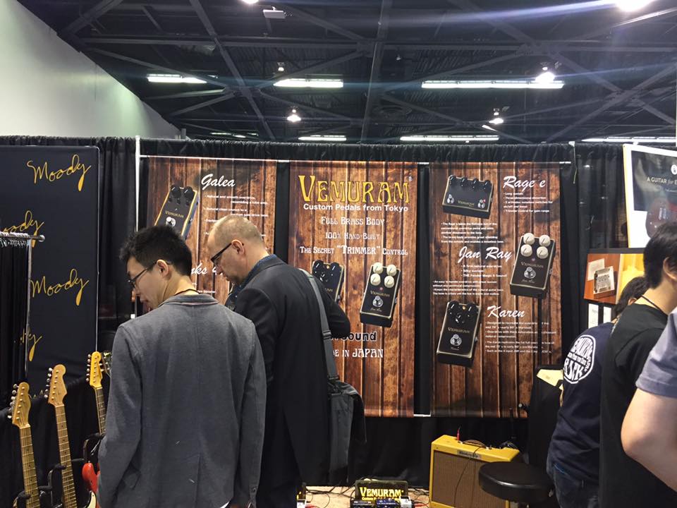 【NAMM2016：ブースレポート】エフェクターブース紹介① VEMURUMブースにはプロトタイプのニューモデルが展示！初のベース用ドライブも
