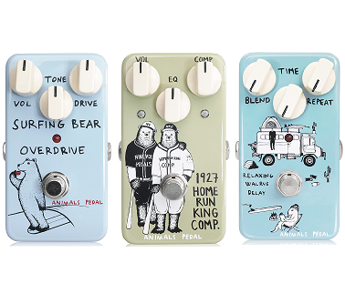 【エフェクター】”Animals Pedal” OD/COMP/Delayの3機種が新登場！～高いデザイン性も魅力～