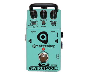 【NAMM2019:トレモロ】Amptweaker ギターとベースに対応した2スピード同期のペダル ”SwirlPool Jr”