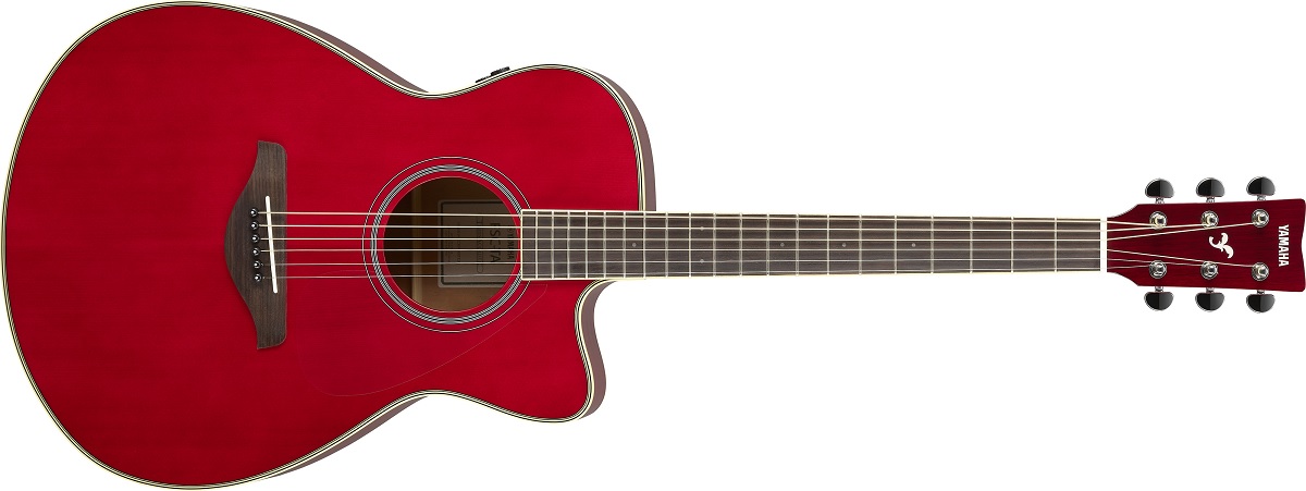 Yamaha アコースティックギター 6弦 レッドグラデーション 新たな演奏体験を提供する「TransAcoustic™」搭載ギターのカッタ