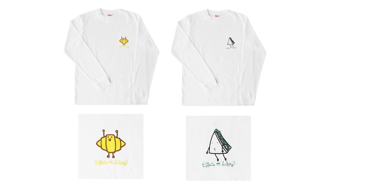 Effects Bakery　Tシャツ｜カワイイTシャツにデザインが追加！今度はクロワッサンとサンドイッチ！