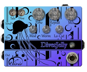 【ディレイ】-ViVie-ディレイ音にだけエフェクトをかけるセンドリターン搭載の画期的なディレイ”DiverJelly”登場！